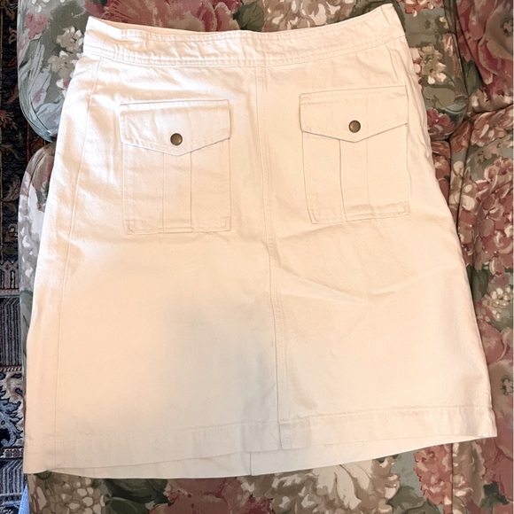 J Crew Cream A-line Denim Skirt NWT - Picture 2 of 6